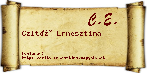 Czitó Ernesztina névjegykártya